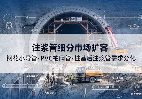 岚山注浆管细分市场扩容，隧道钢花小导管、PVC 袖阀管、桩基后注浆管需求分化
